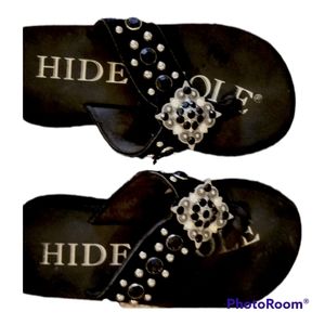 Hide and Sole thong wedge sandals